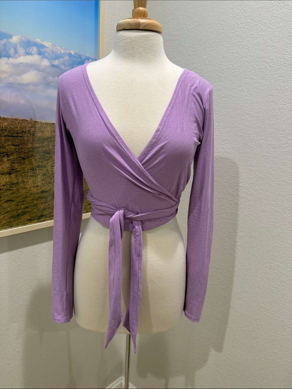Beyond Yoga Featherweight Waist No Time Wrap Top in Lilac